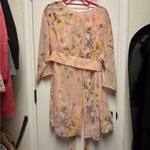 H&M Peach Floral Long Sleeve Top and Matching Pants